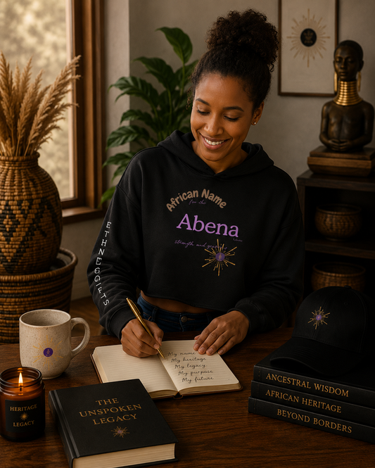 CROP HOODIE YOUR NAME "Abena" | Ethneegifts Lifestyles