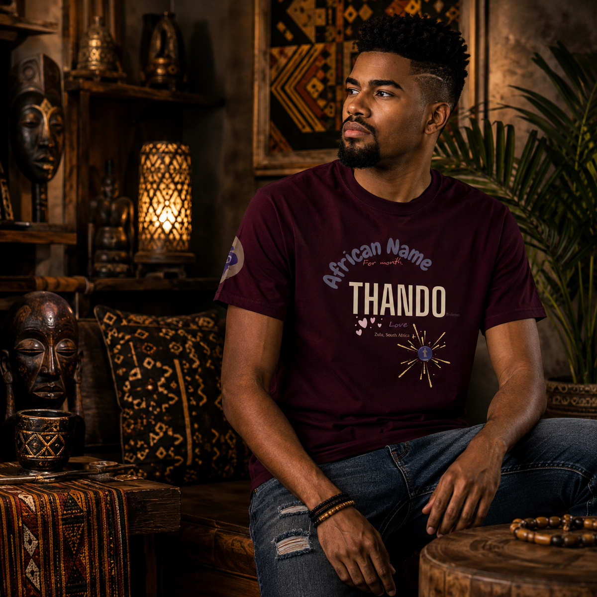 T-SHIRT YOUR NAME MONTH "Thando" | Ethneegifts Lifestyles