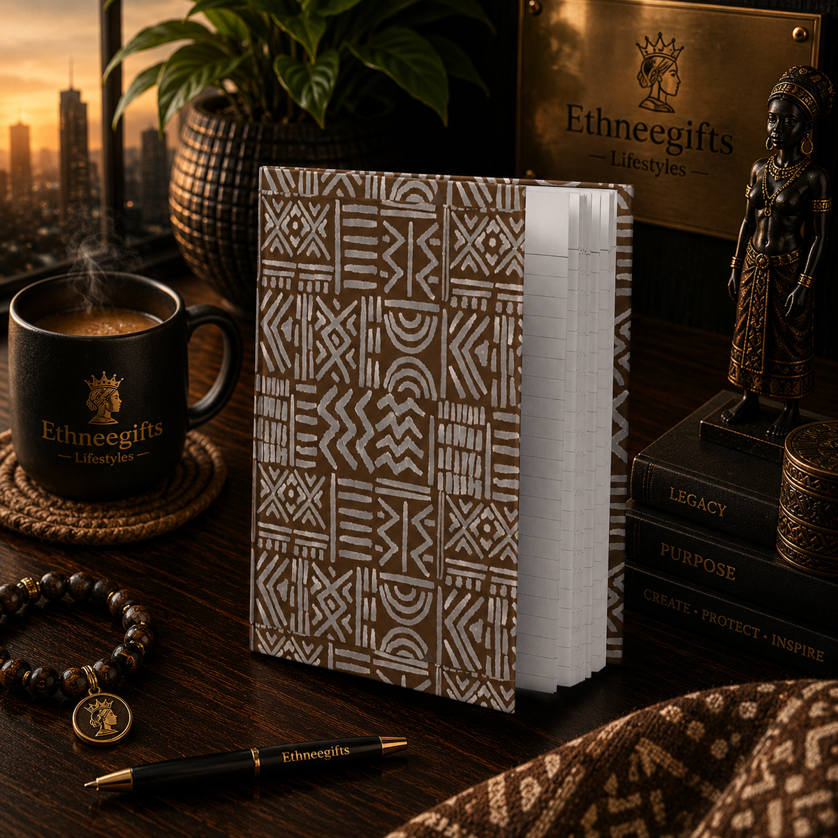 BROWN ETHNIC ESSENTIAL JOURNAL | Ethneegifts Lifestyles
