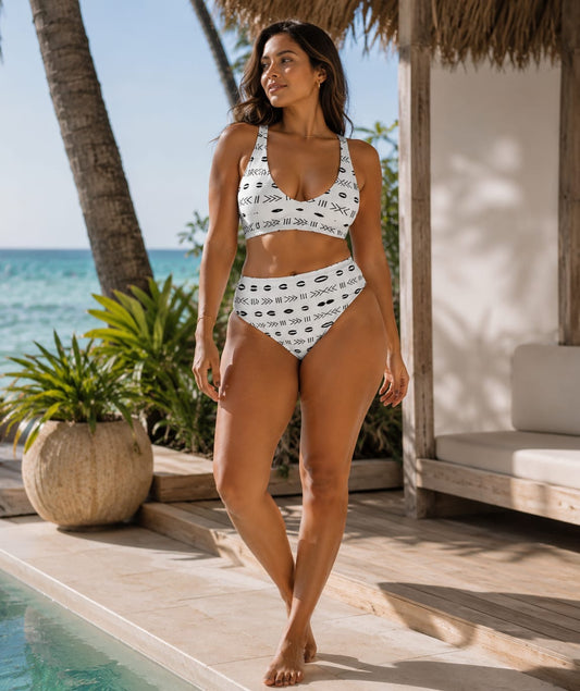 ETHNIC WHITE ROOTS BIKINI SET | Ethneegifts Lifestyles
