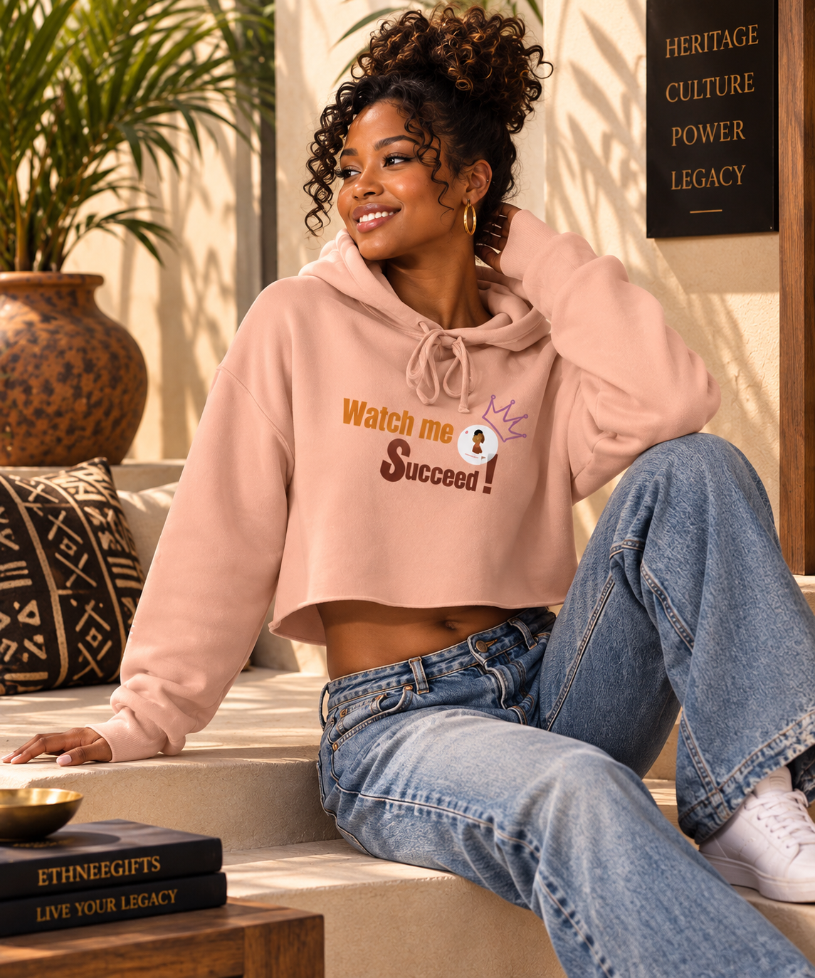 WATCH ME SUCCEED CROP HOODIE | Ethneegifts Lifestyles