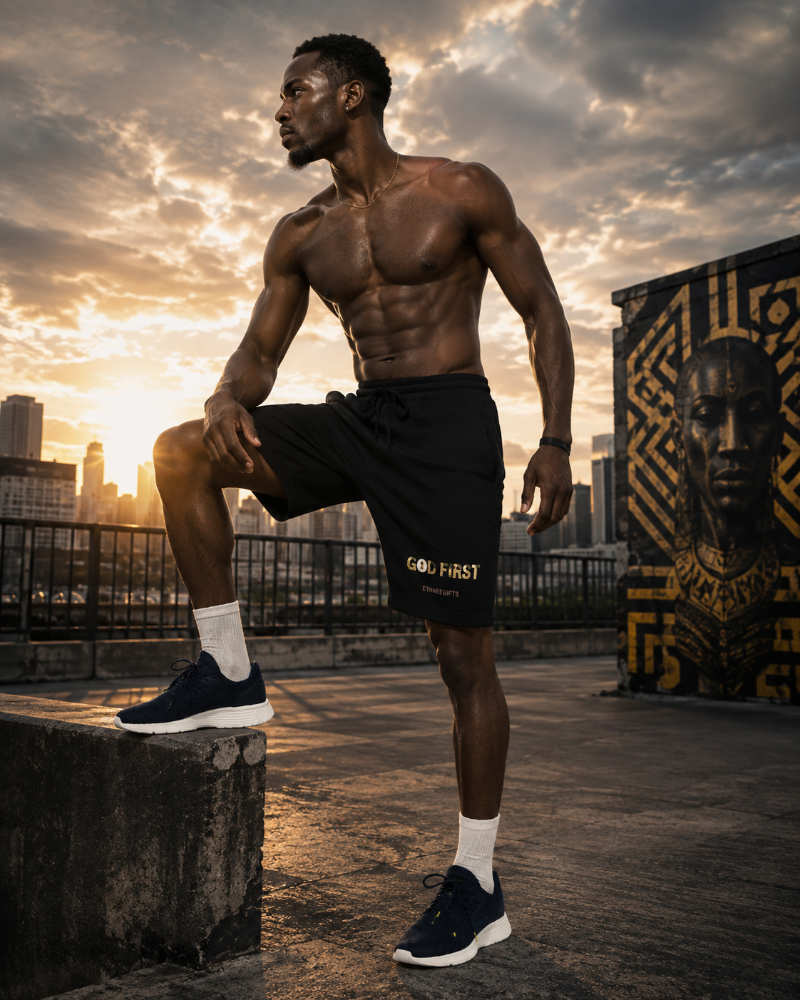 GOD FIRST ROOTS & LEGACY SHORTS | Ethneegifts Lifestyles