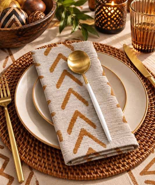 Heritage Mosaic Cloth Napkin Set, mosaic heritage design