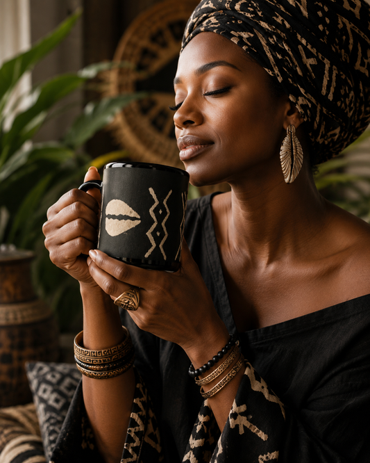BLACK BOGOLAN MUG | Ethneegifts Lifestyles