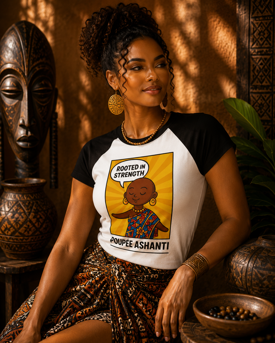 T-SHIRT HERITAGE SYMBOLS Ashanti Doll | Ethneegifts Lifestyles