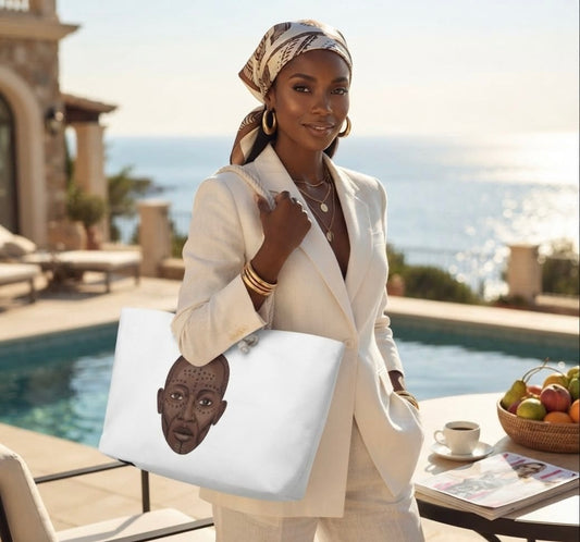 Sacred Face Ancestral Identity Oversized weekender bag
