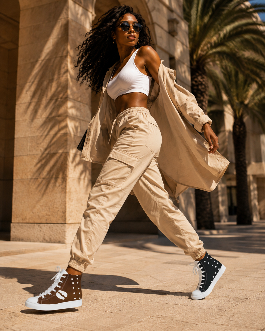 BROWN COWRIE ROOTS HIGH-TOP | Ethneegifts Lifestyles
