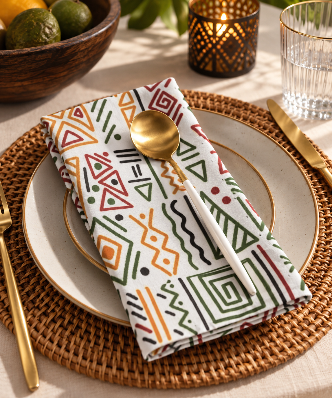 Midnight Heritage Cloth Napkin Set, elegant heritage table design