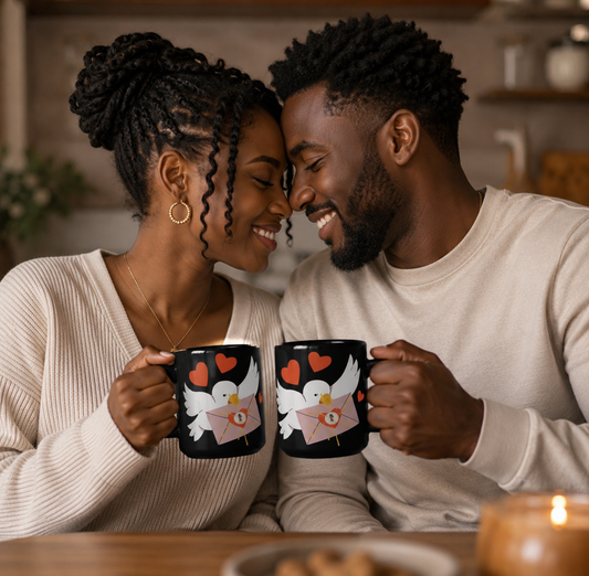BLACK GLOSSY MUG LOVE BY | Ethneegifts Lifestyles