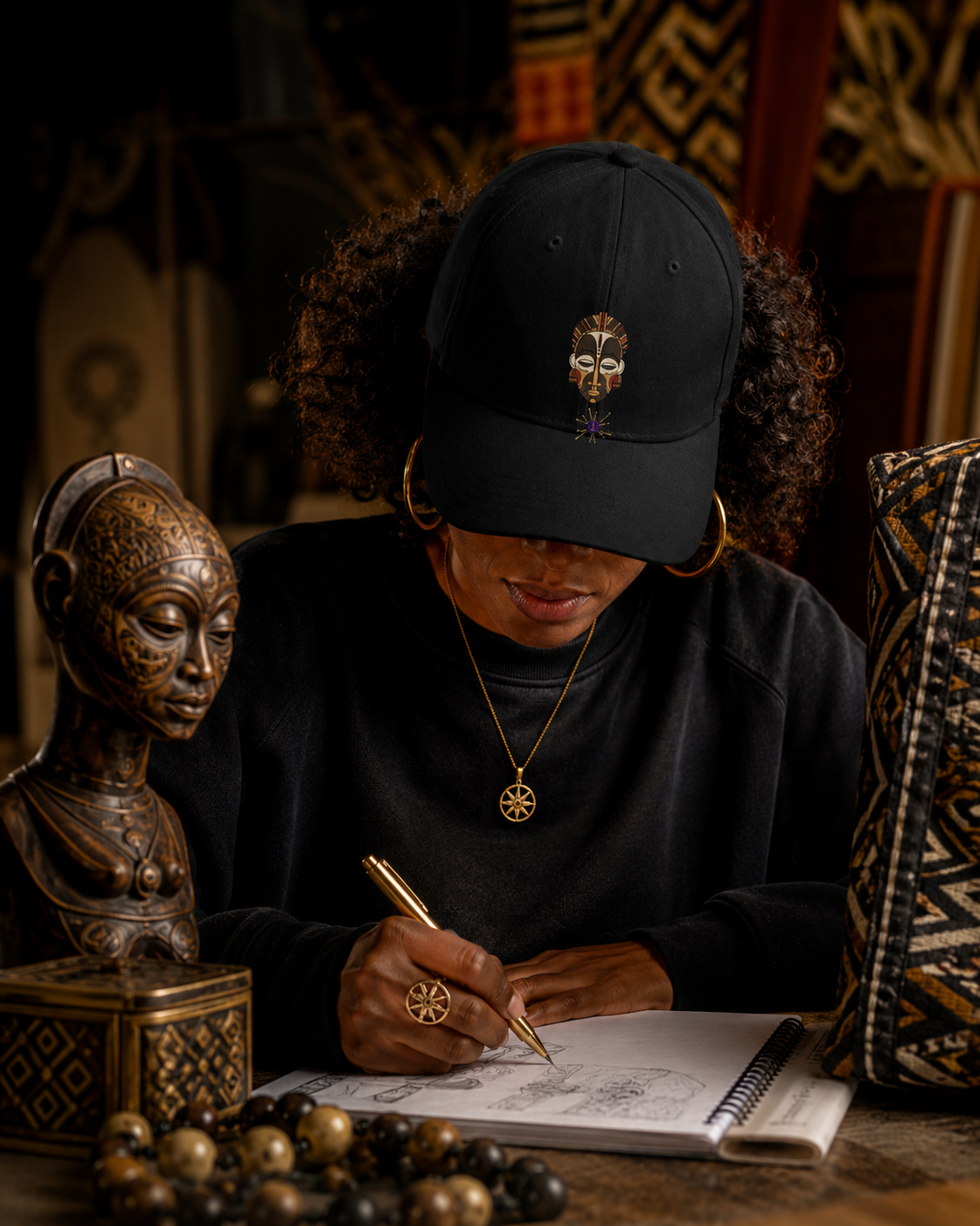CAP HERITAGE SYMBOLS Royal Mask Cultural Power | Ethneegifts Lifestyles