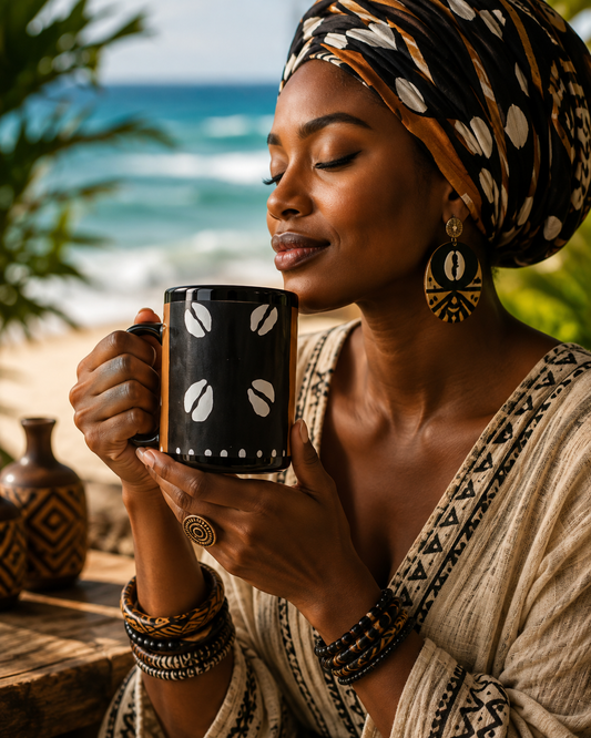BROWN & BLACK ETHNIC MUG | Ethneegifts Lifestyles