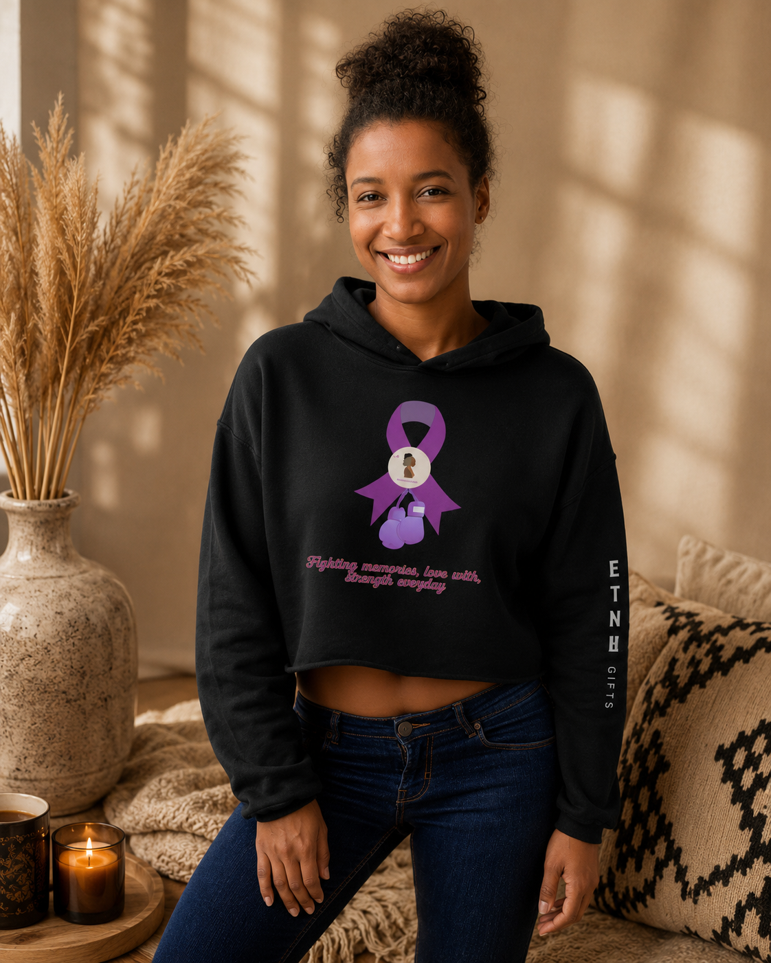 CROP HOODIE HOPE FIGHT | Ethneegifts Lifestyles