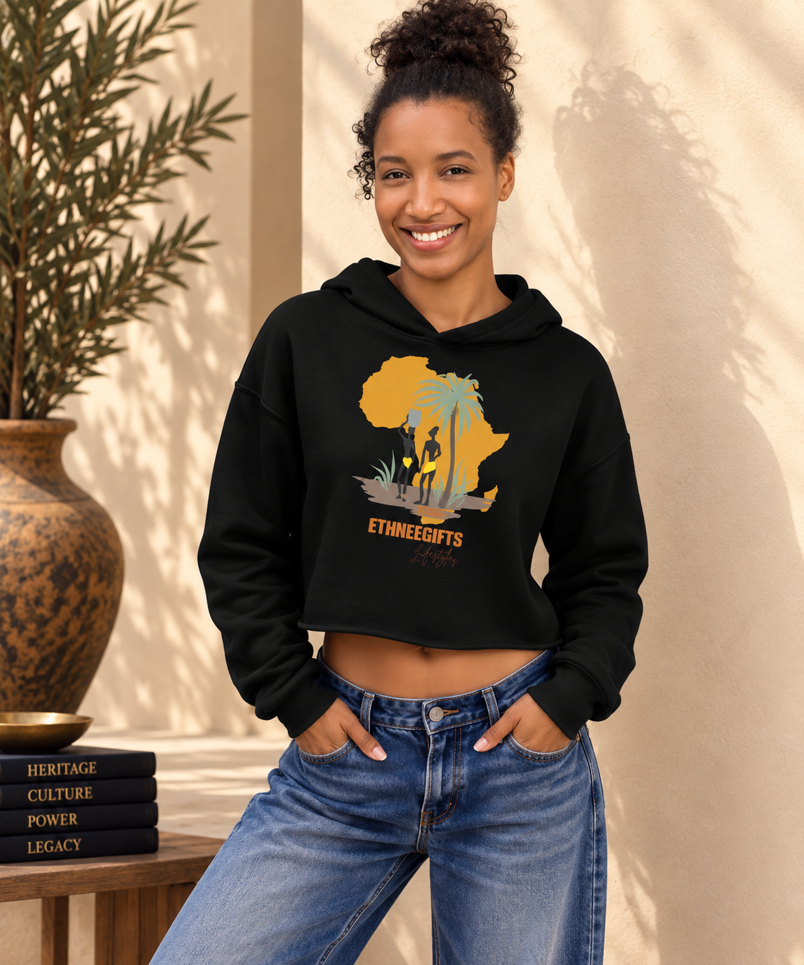 AFRICA CROP HOODIE | Ethneegifts Lifestyles