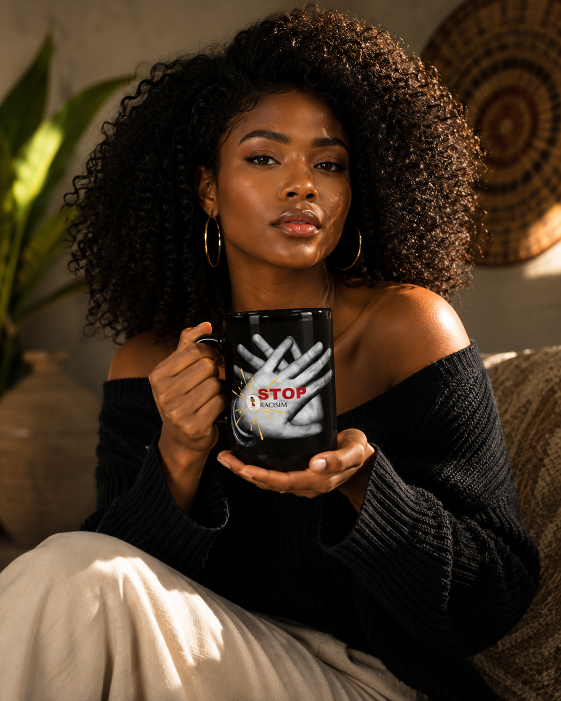 BLACK GLOSSY MUG STOP | Ethneegifts Lifestyles