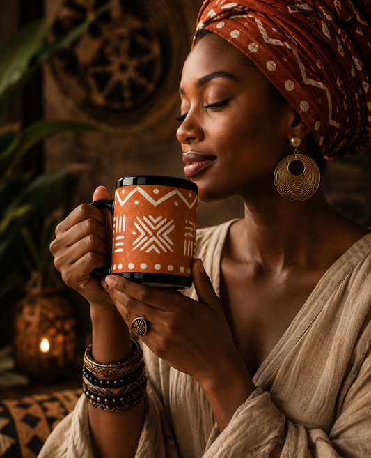 TERRACOTTA BOGOLAN MUG | Ethneegifts Lifestyles