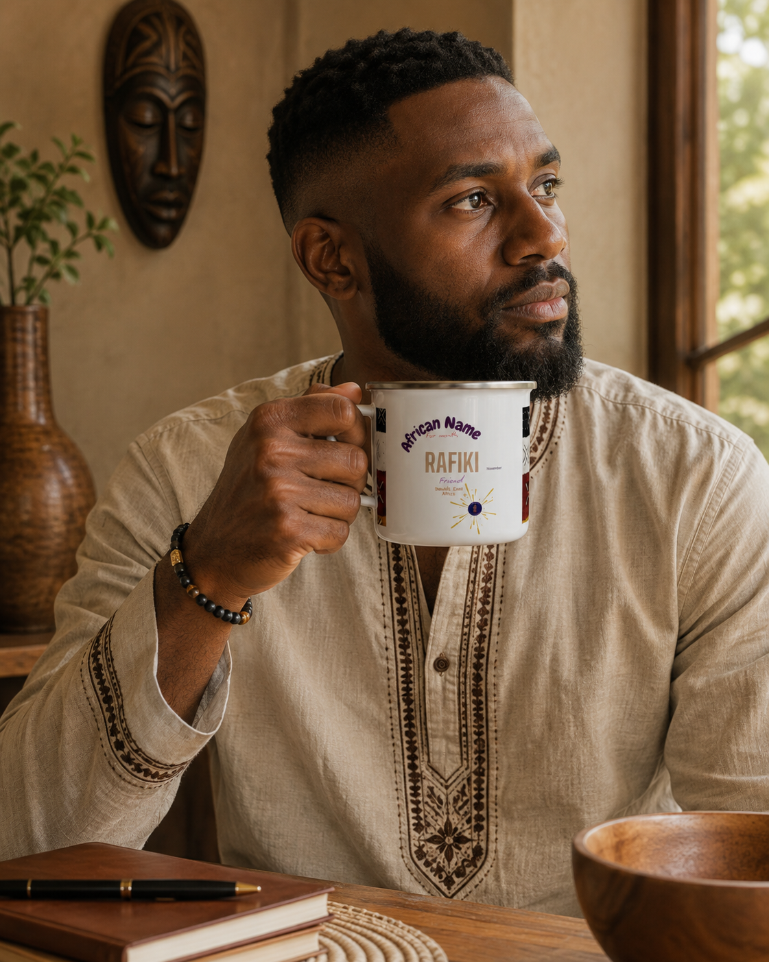 MUG YOUR NAME MONTH "RAFIKI" | Ethneegifts Lifestyles