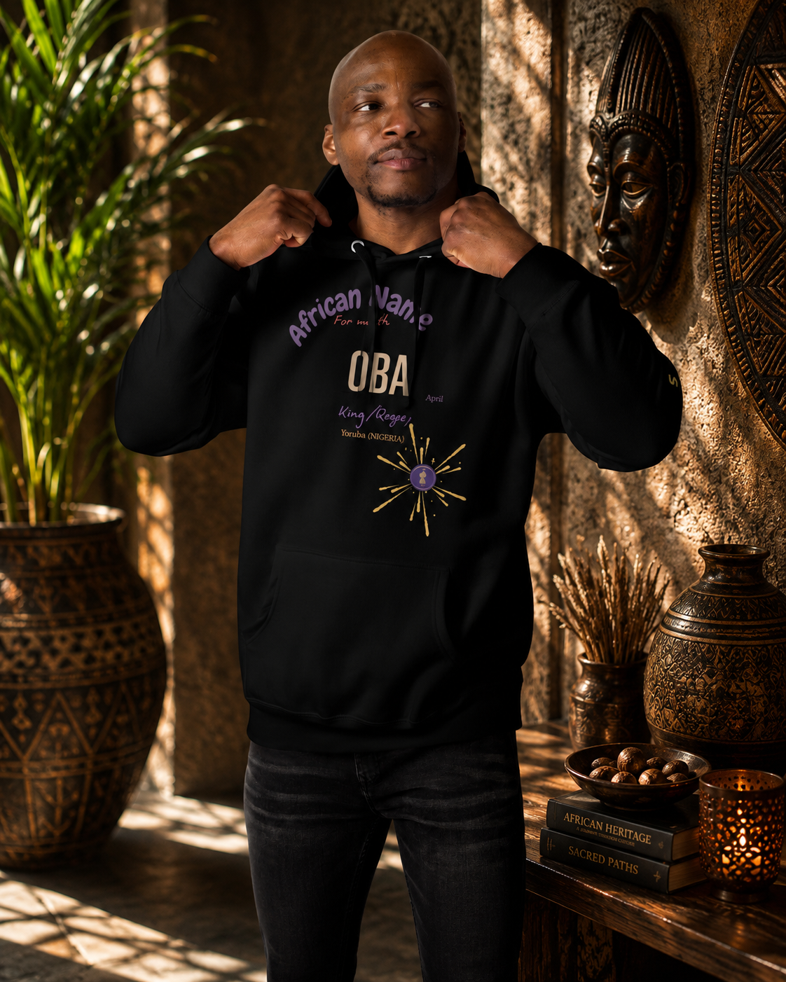 HOODIE YOUR NAME MONTH "Oba" | Ethneegifts Lifestyles