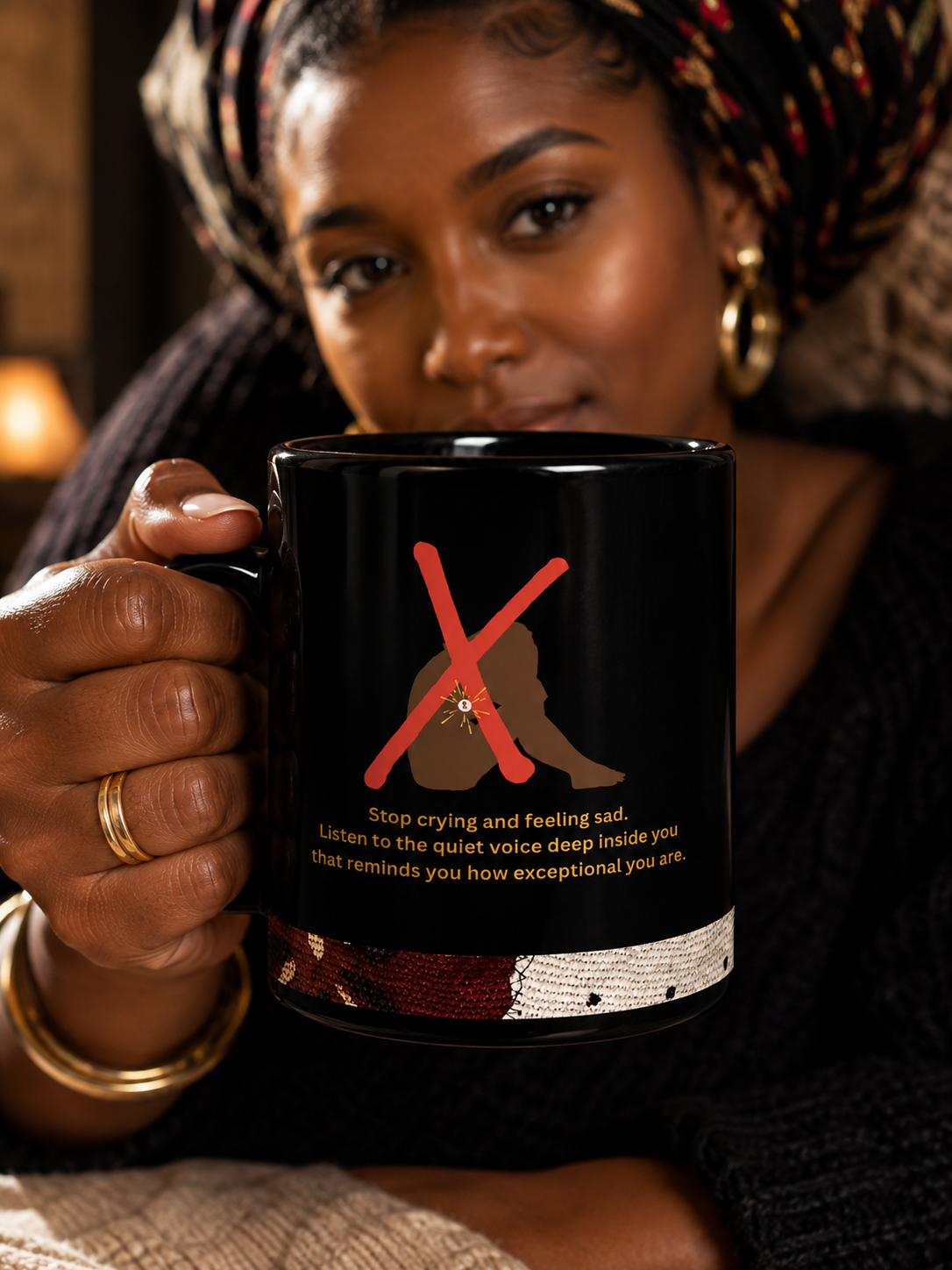 BLACK GLOSSY MUG SHE MATTERS | Ethneegifts Lifestyles