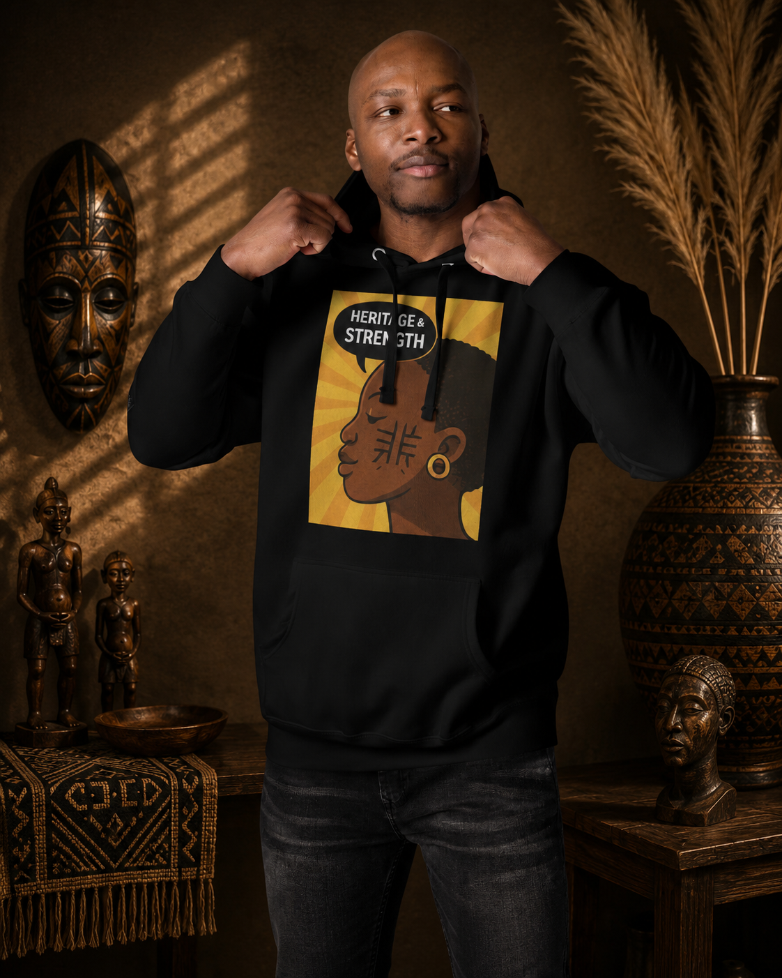 HOODIE HERITAGE SYMBOLS Heritage & Strength | Ethneegifts Lifestyles