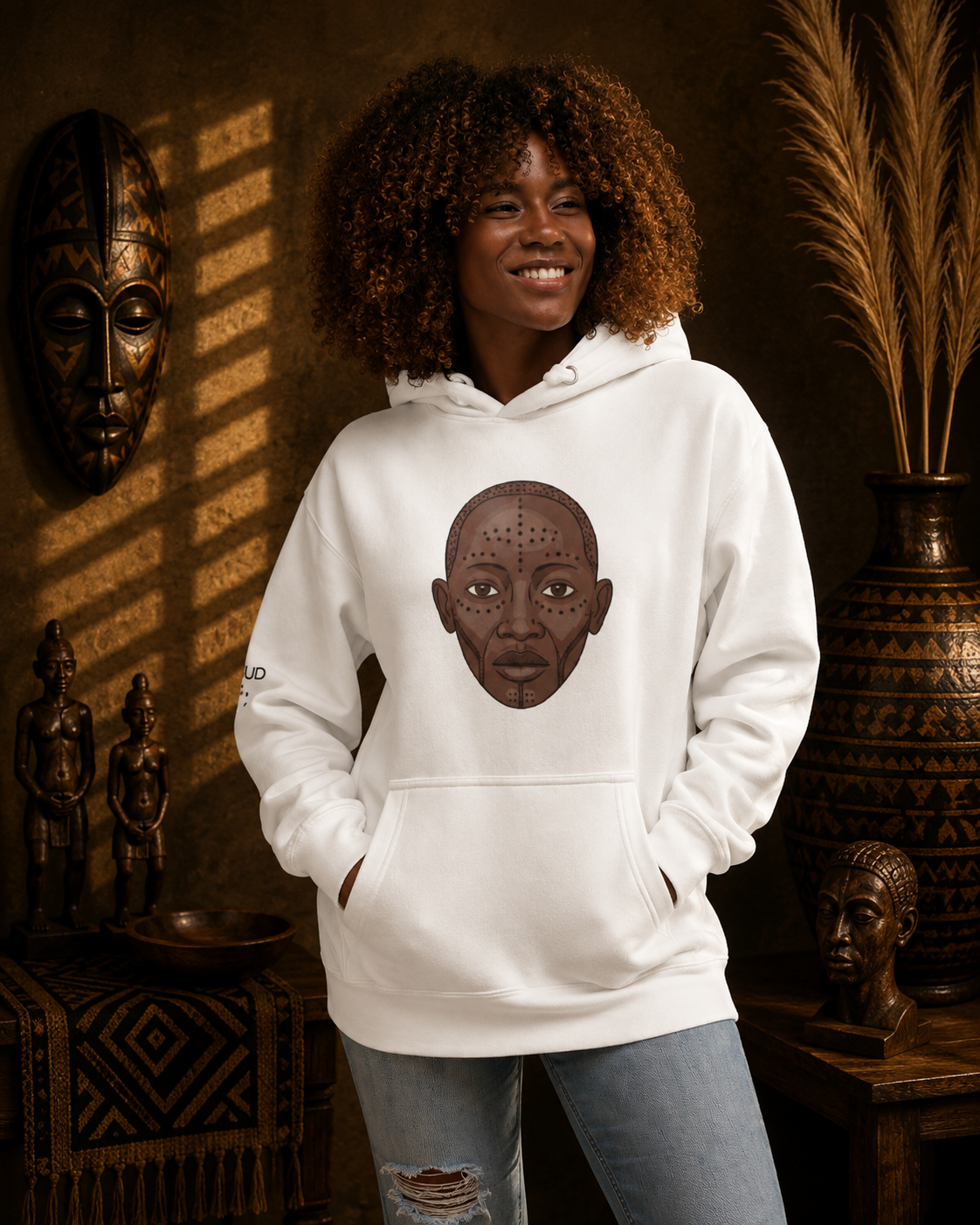HOODIE HERITAGE SYMBOLS Sacred Face | Ethneegifts Lifestyles