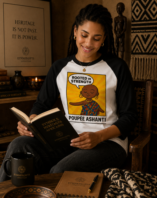 T SHIRT LONG HERITAGE SYMBOLS Ashanti Heritage Doll | Ethneegifts Lifestyles