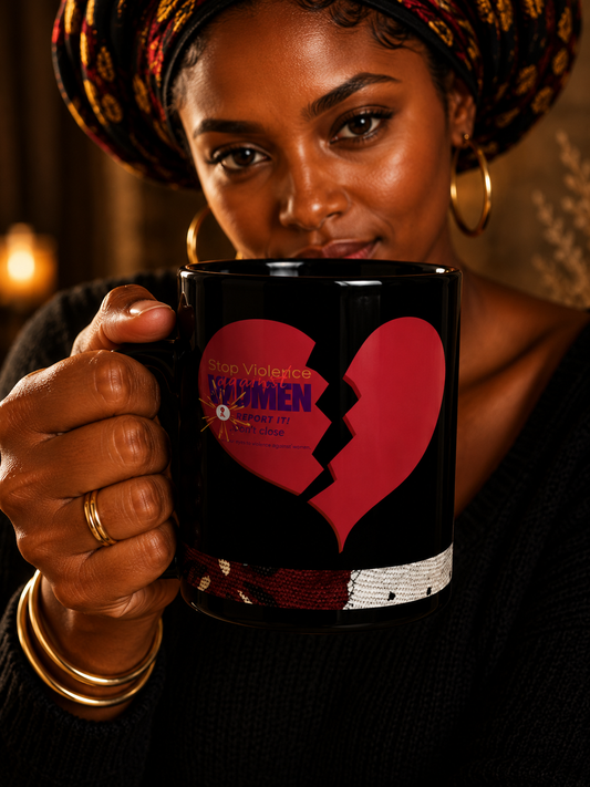 BLACK GLOSSY MUG HER VOICE | Ethneegifts Lifestyles
