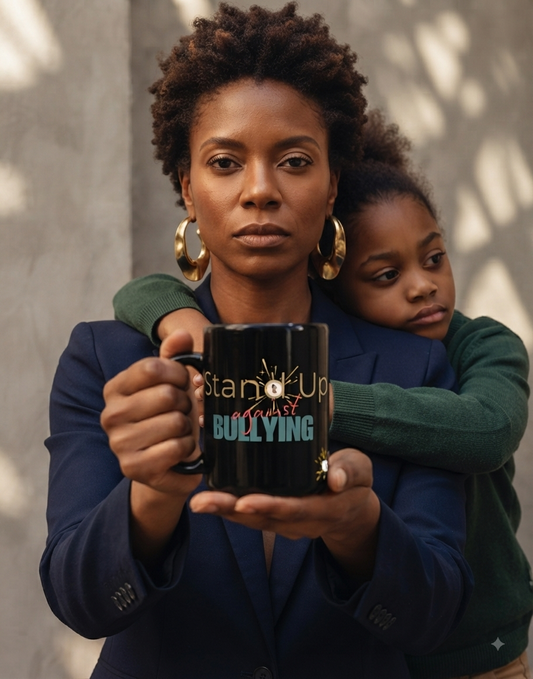 BLACK GLOSSY MUG STAND UP | Ethneegifts Lifestyles