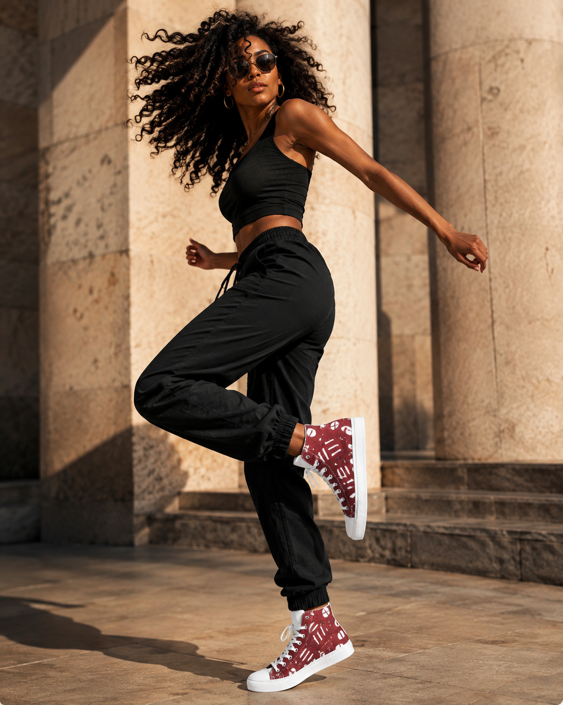 RED & WHITE ROOTS HIGH-TOP | Ethneegifts Lifestyles