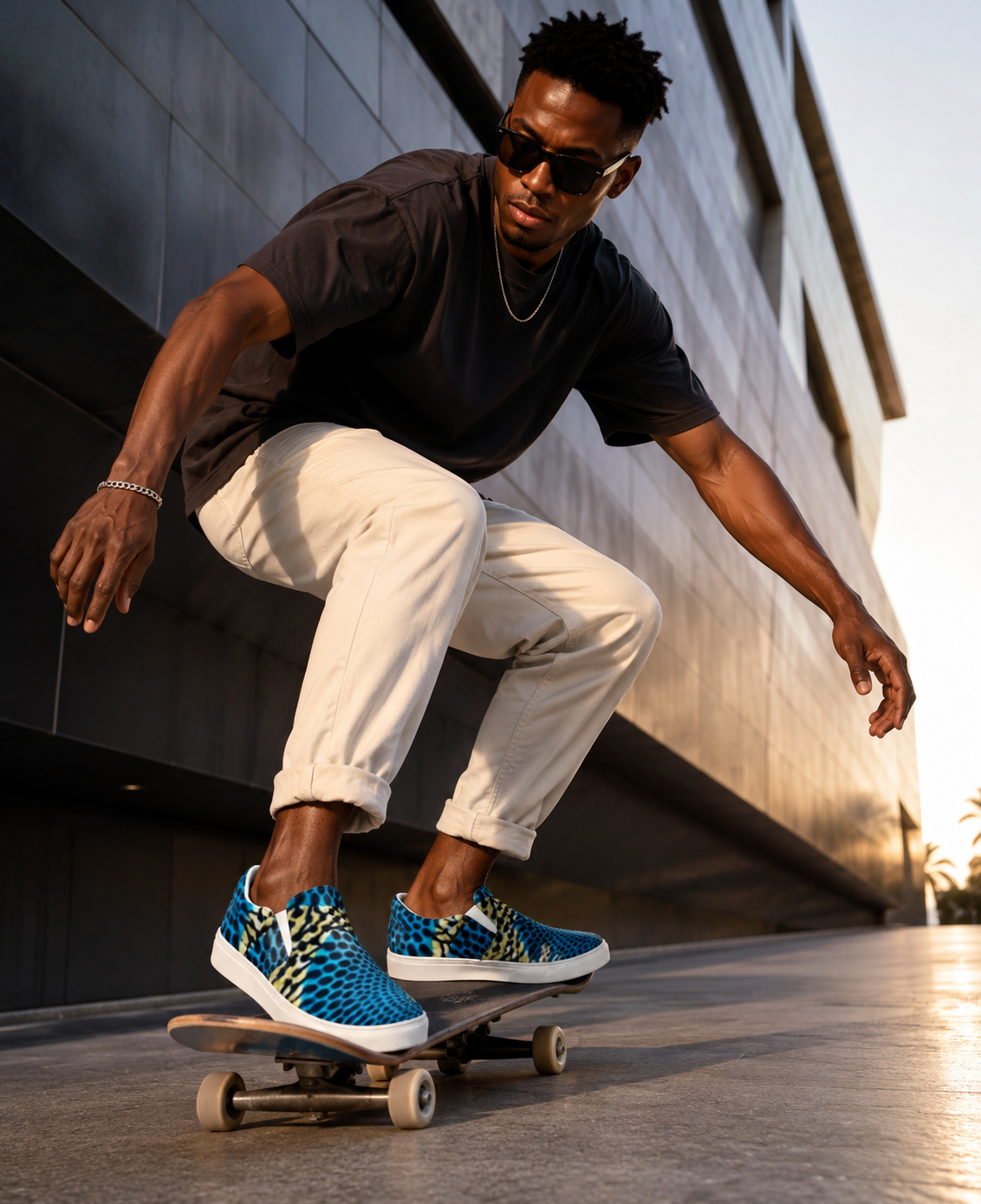 BLUE ETHNIC LOW-TOP | Ethneegifts Lifestyles