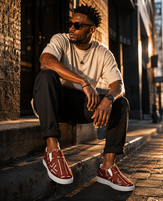 BROWN ETHNIC LOW-TOP | Ethneegifts Lifestyles