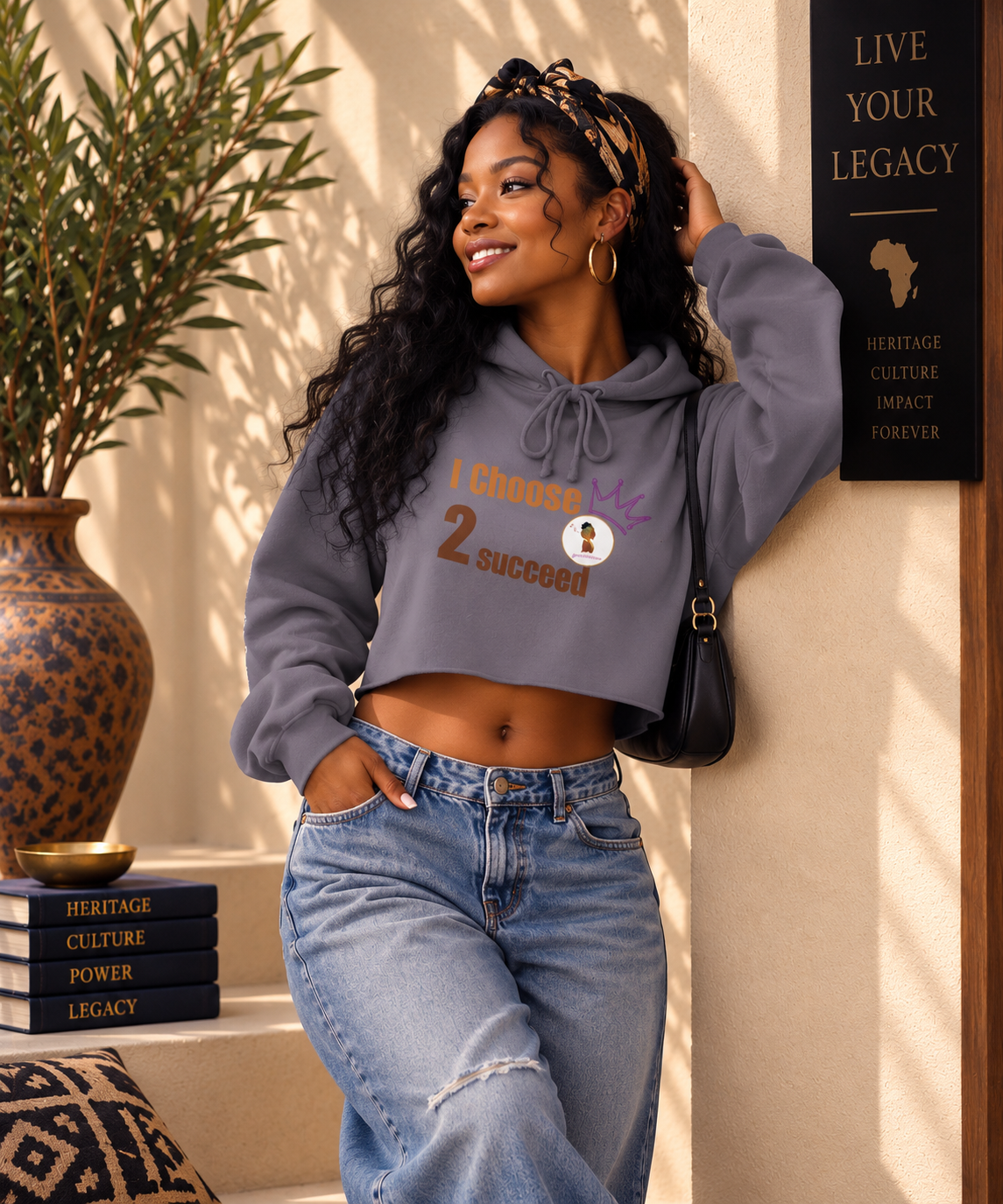 I CHOOSE TO SUCCEED CROP HOODIE | Ethneegifts Lifestyles