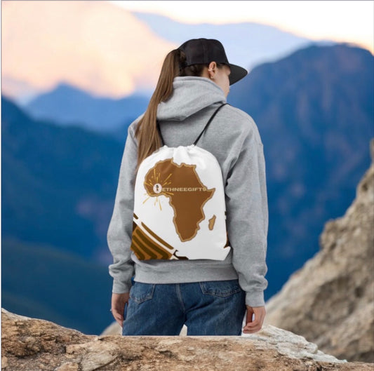 African Name Drawstring bag