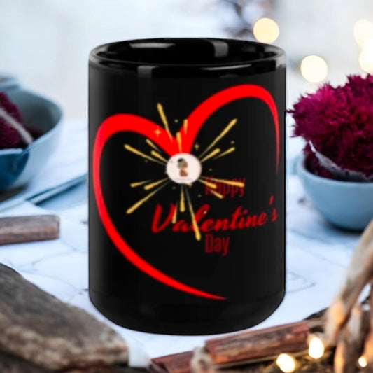 Black Glossy Love Mug