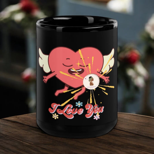 Black Glossy Love Mug