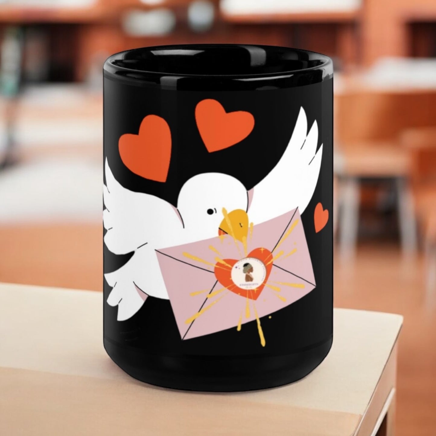 Black Glossy Love Mug