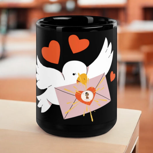 Black Glossy Love Mug