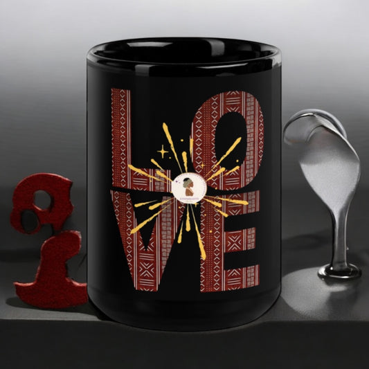 Black Glossy Love Mug