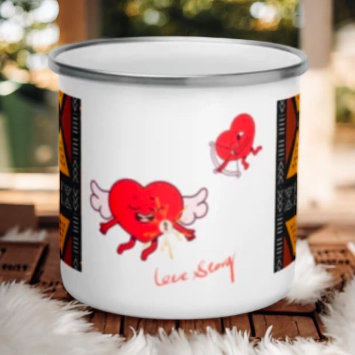 Enamel Love Mug