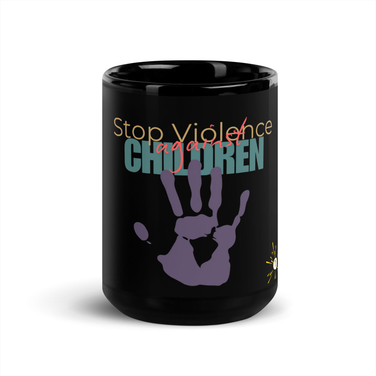 BLACK GLOSSY MUG SAFE CHILDHOOD | Ethneegifts Lifestyles