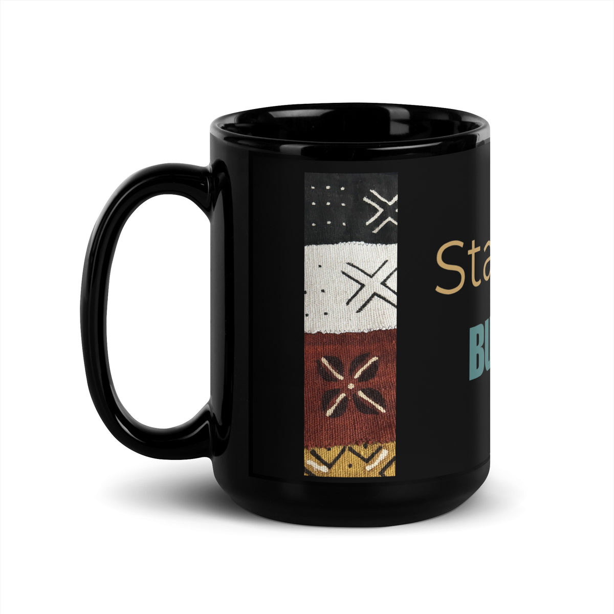 BLACK GLOSSY MUG STAND UP | Ethneegifts Lifestyles