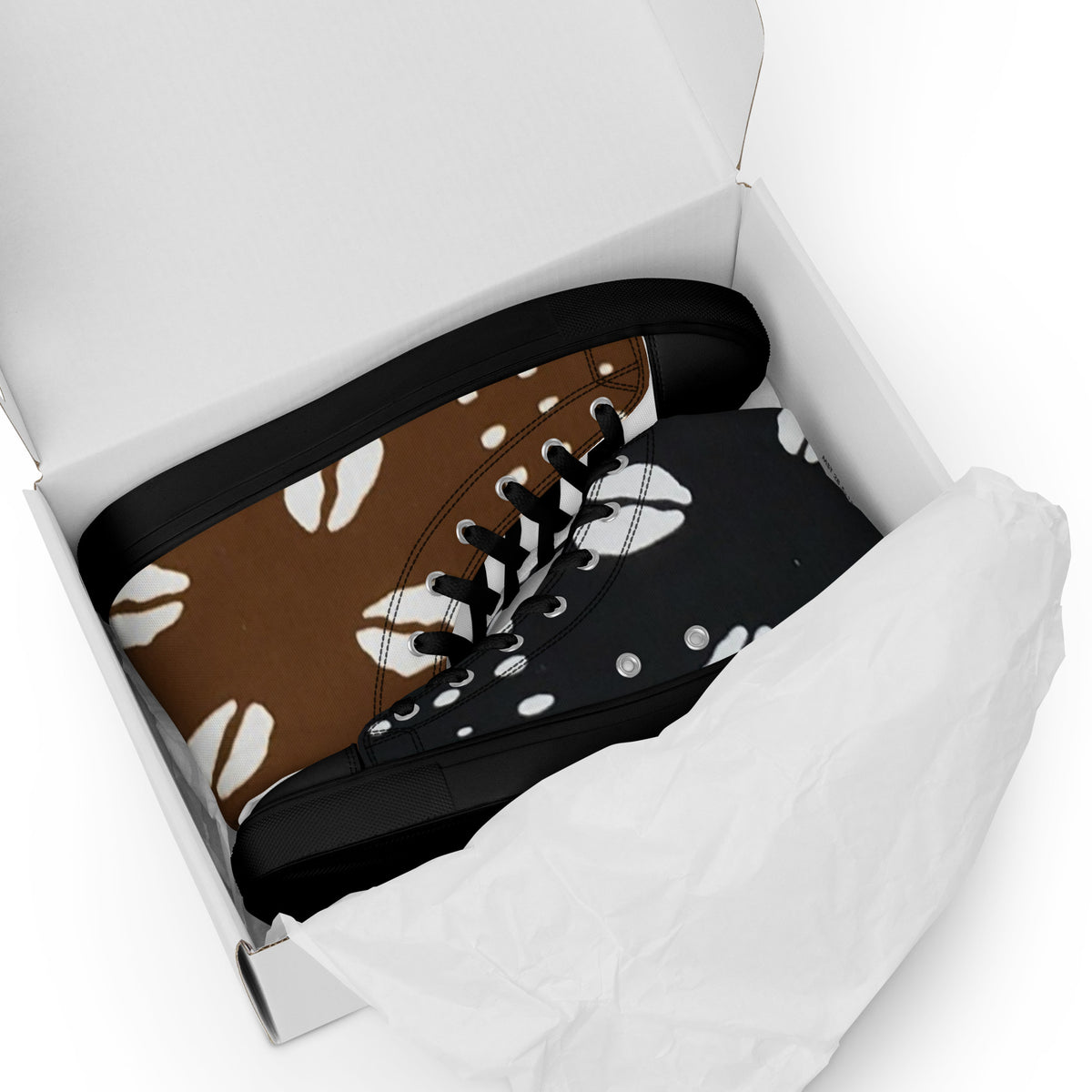 BROWN COWRIE ROOTS HIGH-TOP | Ethneegifts Lifestyles