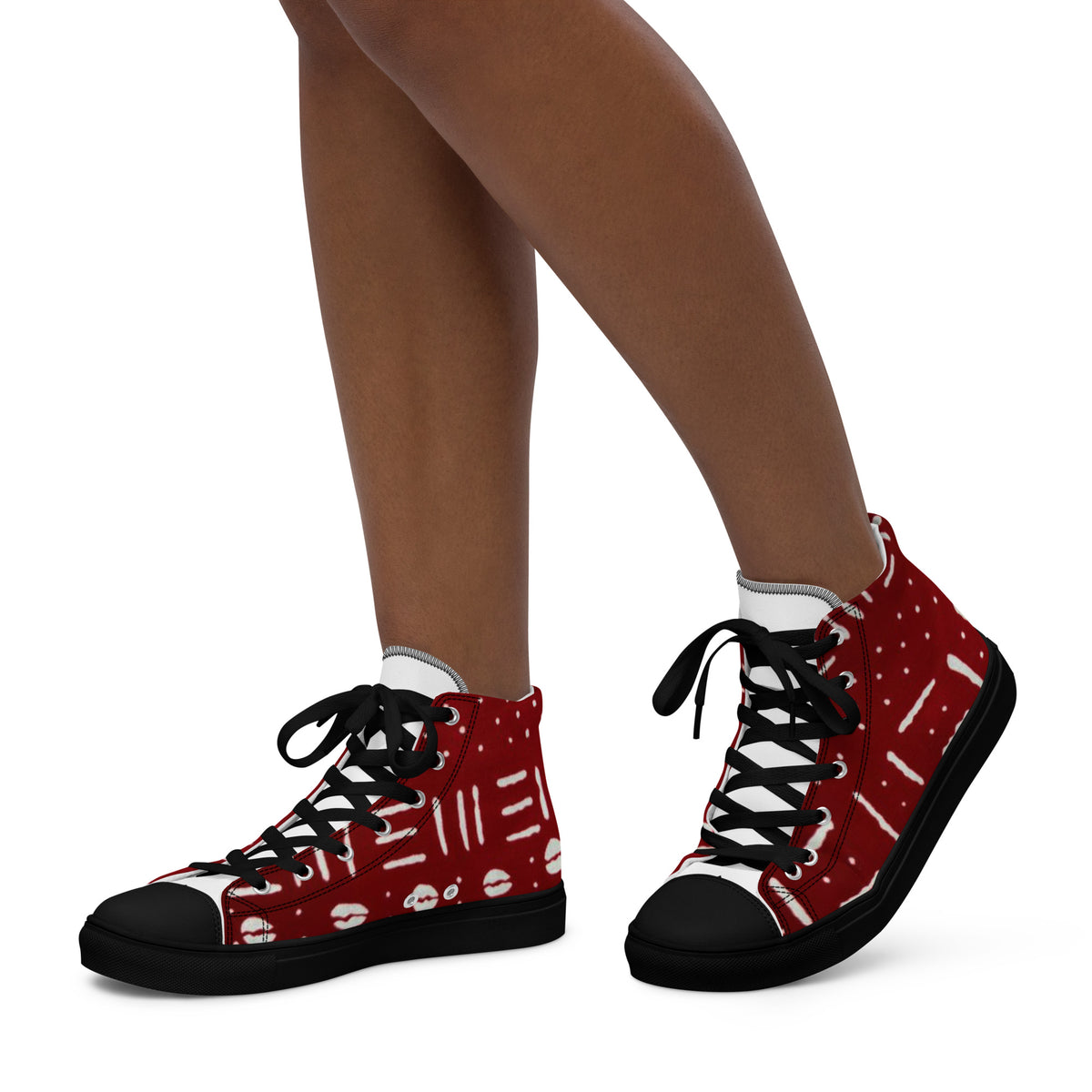RED & WHITE ROOTS HIGH-TOP | Ethneegifts Lifestyles