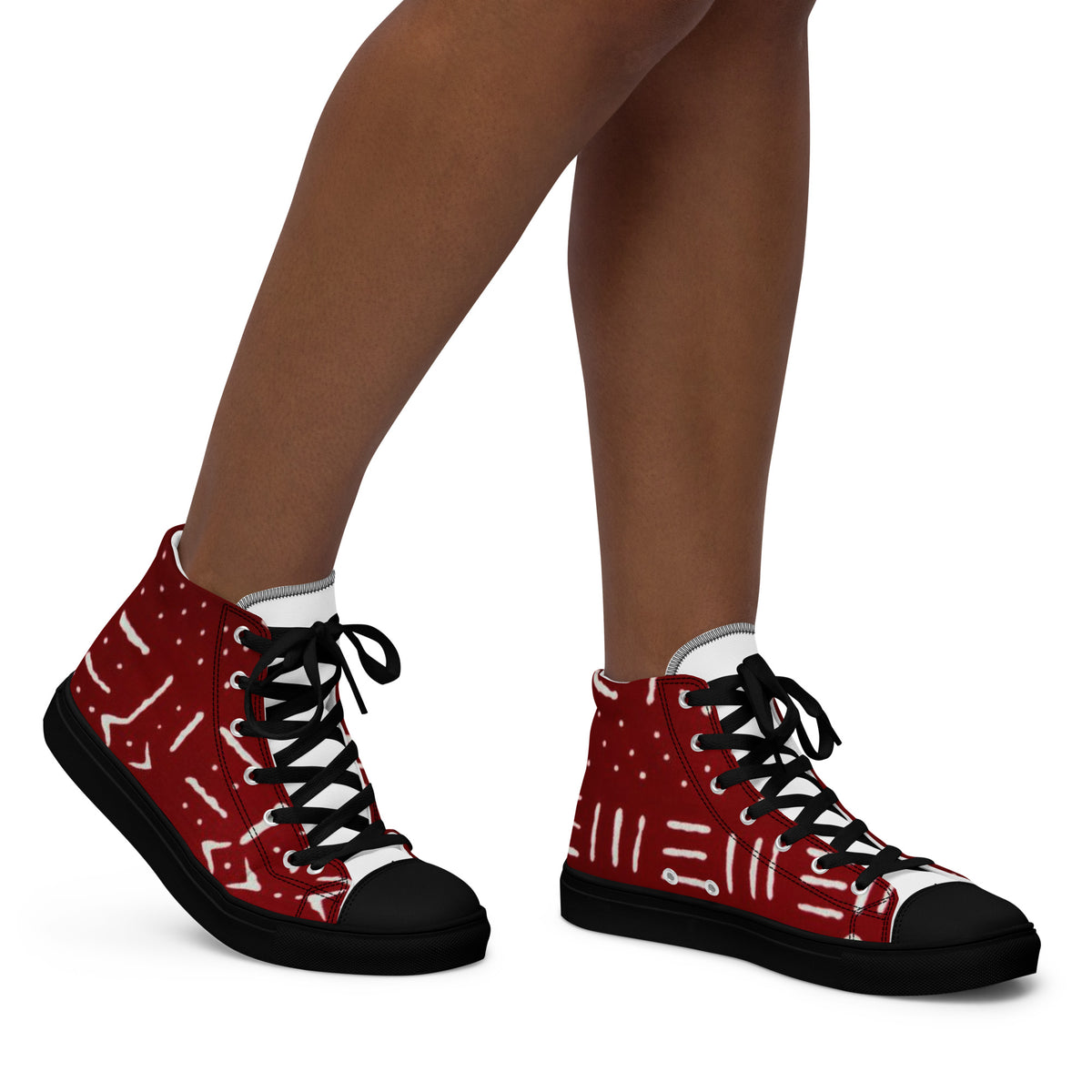 RED & WHITE ROOTS HIGH-TOP | Ethneegifts Lifestyles