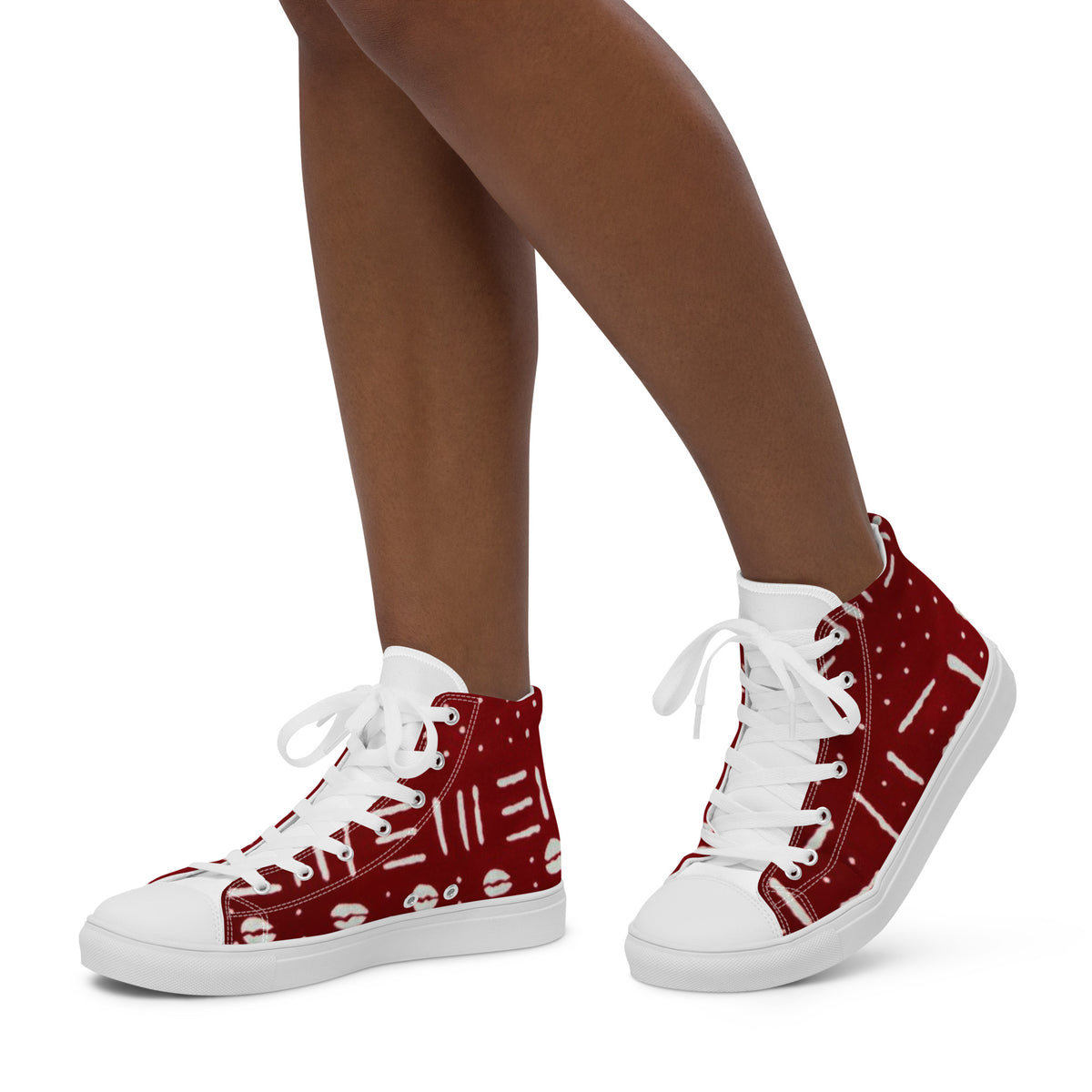 RED & WHITE ROOTS HIGH-TOP | Ethneegifts Lifestyles