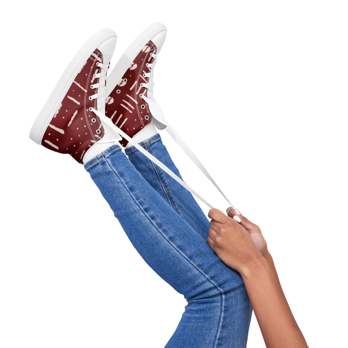 RED & WHITE ROOTS HIGH-TOP | Ethneegifts Lifestyles