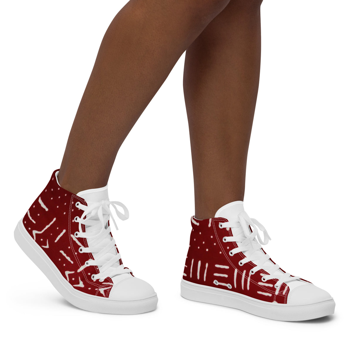 RED & WHITE ROOTS HIGH-TOP | Ethneegifts Lifestyles